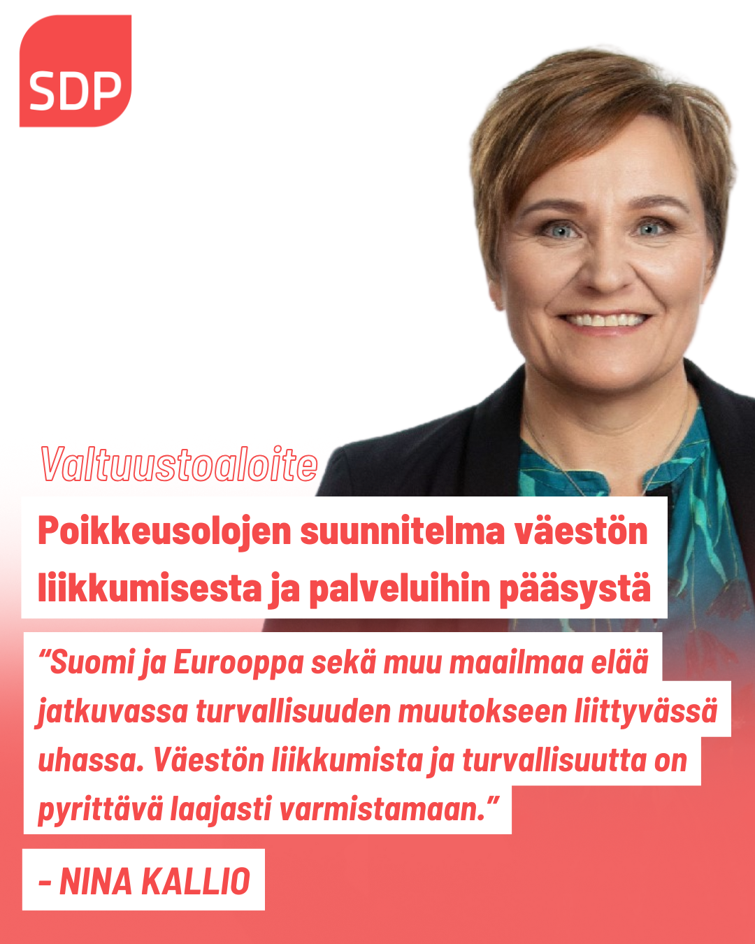 Valtuustoaloite: Poikkeusolojen suunnitelma väestön liikkumisesta ja palveluihin pääsystä