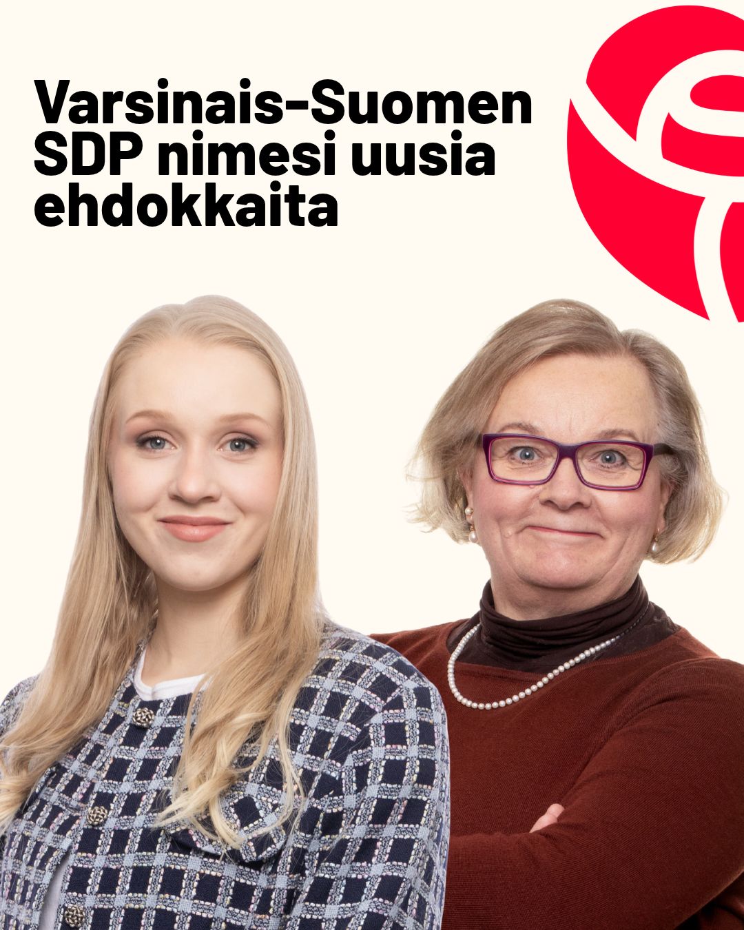 Sofia Maleike ja Iris Nordman Varsinais-Suomen SDP:n eduskuntavaaliehdokkaaksi